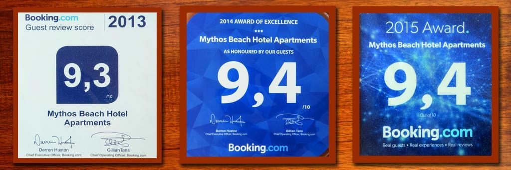 Mythos Beach Hotel Apartments Maleme Exterior foto
